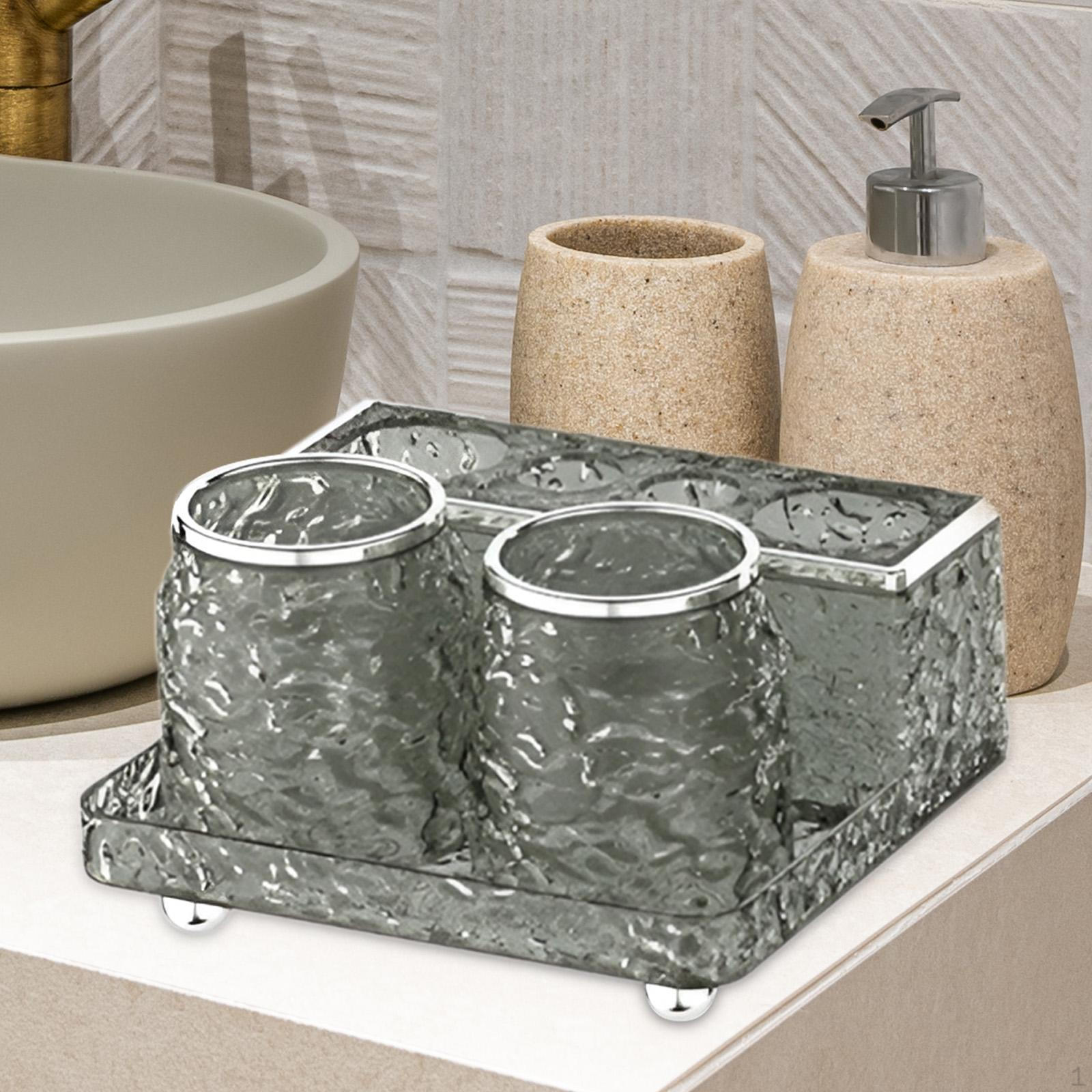 

Набор держателей для зубных щеток, чашки для ванной комнаты, органайзер на столешницу, аксессуары, мода серый