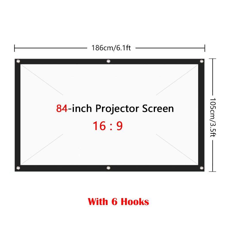 Premium Portable Foldable Projector Screen With Versatile 169 Aspect Ratio Design