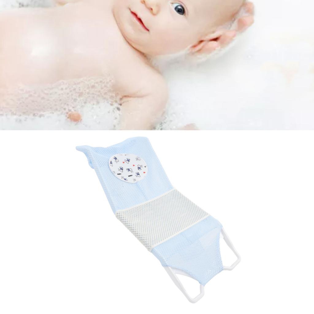 Baby Mesh Bath Cushion Pad Cute Cartoon Safe Ergonomic Newborn Bathtub Support Net Mat for Home
