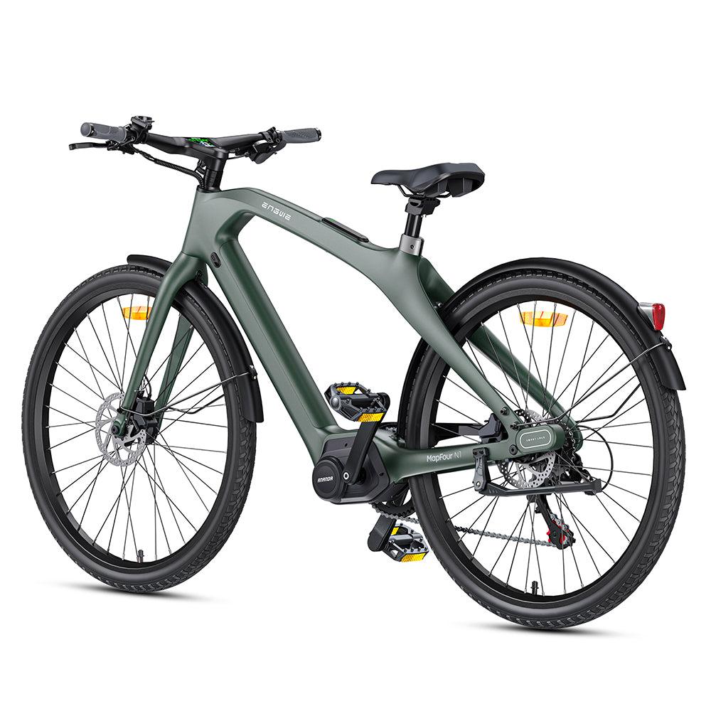 Engwe N1 Pro Carbonfaser Elektrofahrrad 250W, Herausnehmbarer Akku, Hydraulische Bremsen, Shimano 7-Gang, IPX5, 700C×42C Reifen City Pendler E-Bike Pedelec