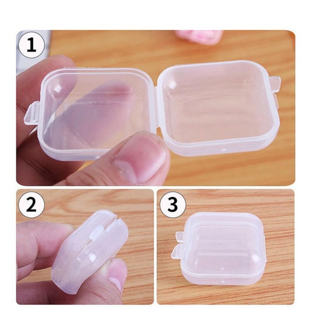 Transparent Jewelry Storage Box Multifunctional Mini Storage Earplug Box Portable Ring Earrings Necklace Storage Box