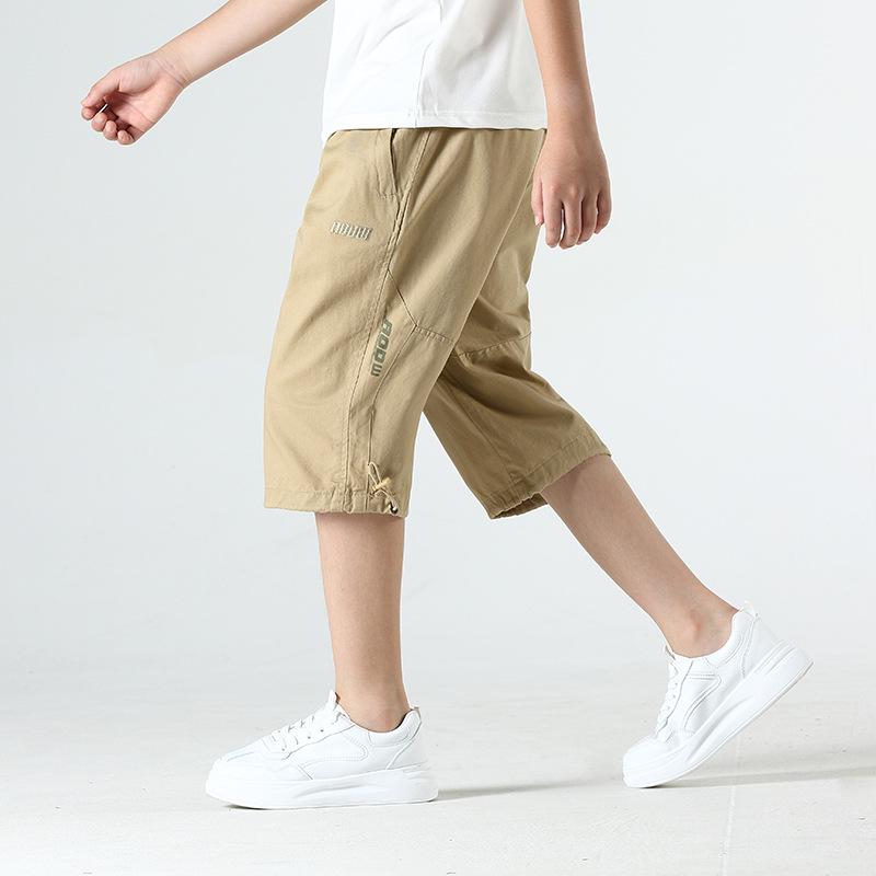 

Boys Trendy Casual Summer Capri Shorts - 2024 Mid-Length Five-Point Sports Pants Size 20 хаки