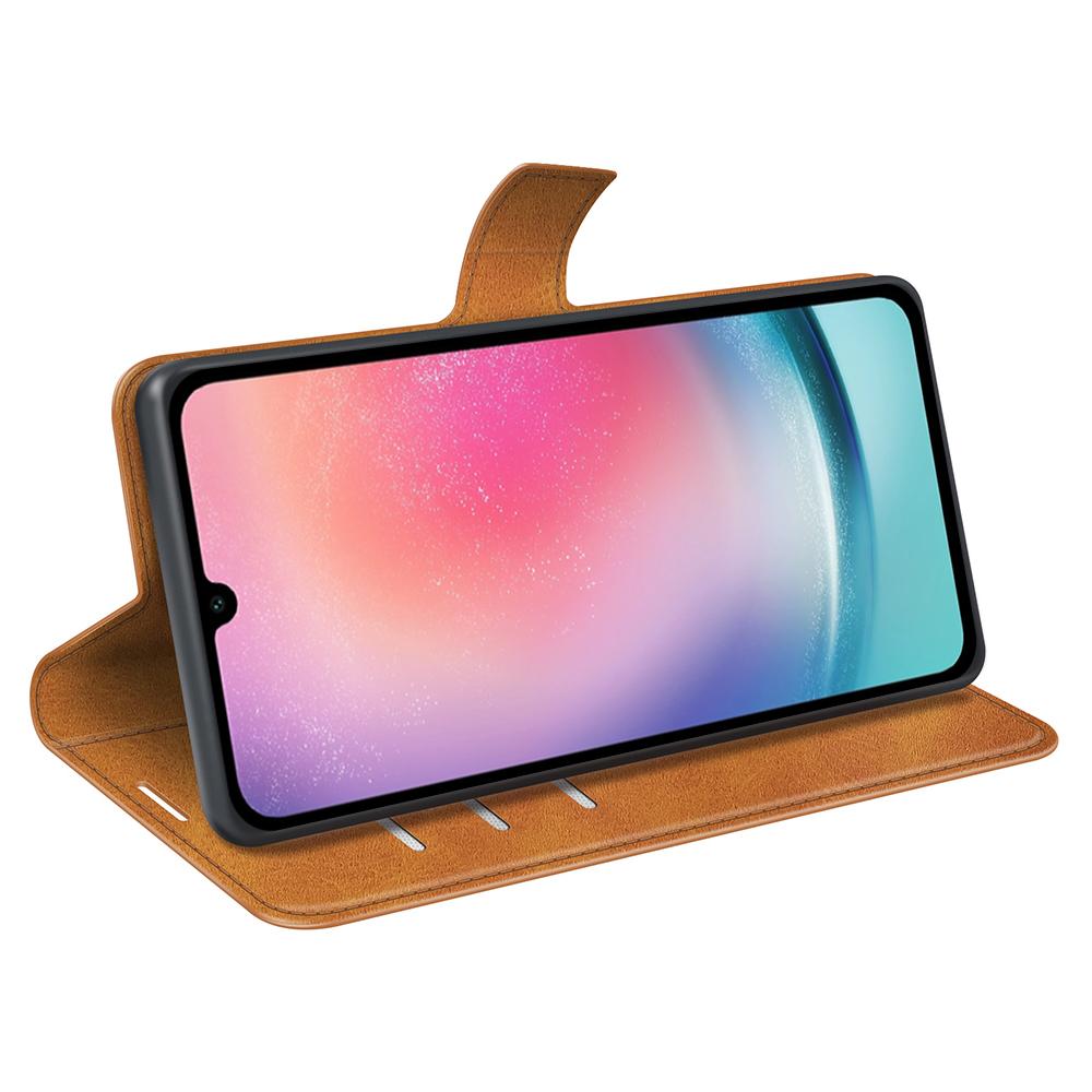 For Samsung Galaxy A16 5G/A16 4G Stand Case Anti-Scratch Calf Texture Leather Phone Cover