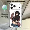 H-HunterS S-ShizukuS Magnetic Wireless Charging Transparent White Phone Case For iPhone 17,16,15,14,13,12,11,Pro,Max,Plus