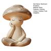 Yousheng Zen Meditation Mushroom Sculpture Resin Mushroom Figurine for Living Room Home Office Desk Patio Garden Decor