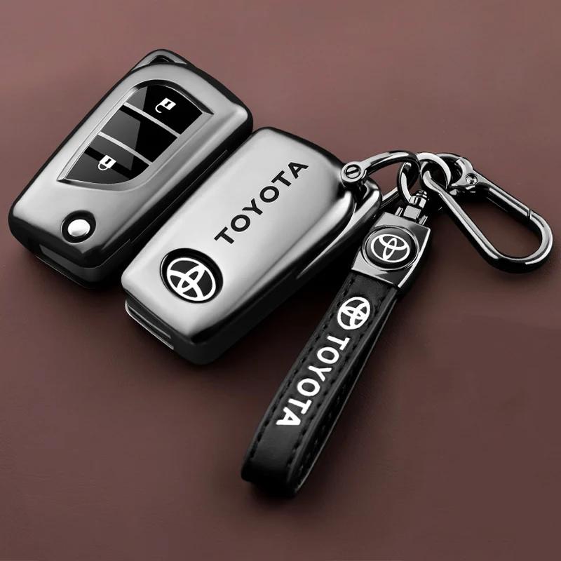 zfjpu3 Car Key Case Cover for Toyota Hilux Corolla Avensis Prado Fortuner RAV4 CHR 2 3 4 Buttons TPU Shell Accessories