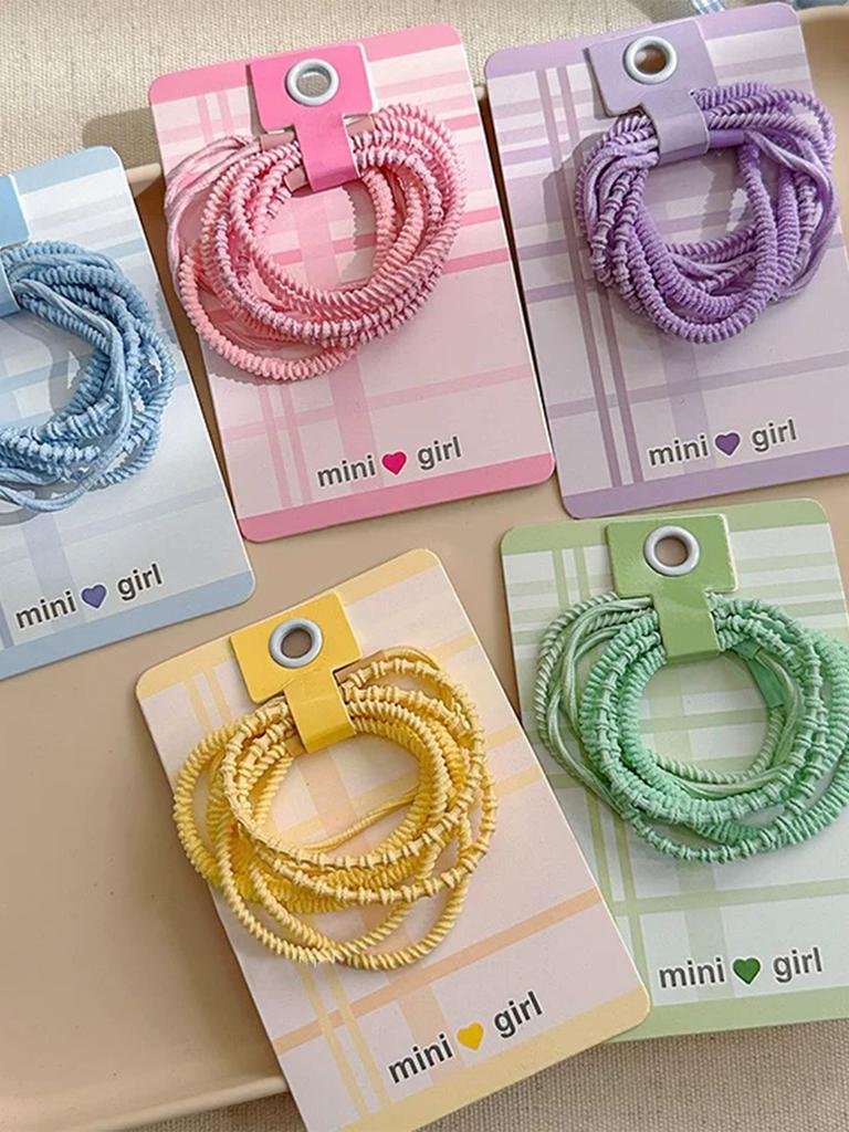 4Pcs Assorted Colors, 2MM Rubber Bands for Hair, Pain-Free Hair Accessories for Girls, Made for Long-Lasting Braids, Ponytails
