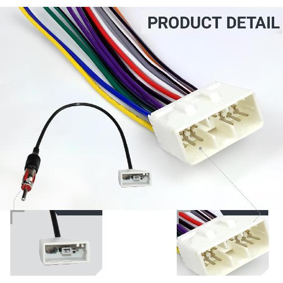 Radio Wiring Harness Connector Antenna Adapter Compatible with 1997-2008 Outback WRX Impreza Forester Legacy Stereo CD Player Install Stereo Wire