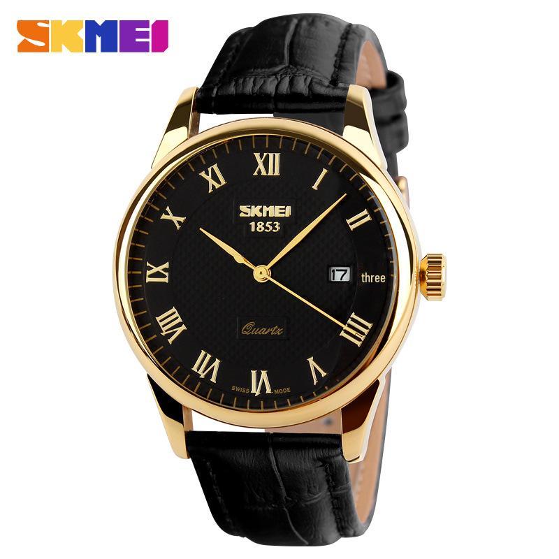 Shikemei Men's Casual Business Watch - Handsome, Elegant, Trendy, Waterproof with Single Calendar; Ideal for Men and Couples.