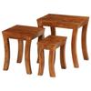 VidaXL Nesting Table 3 Pcs Solid Acacia Wood 50x35x50 Cm Brown