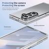 Ultra Transparent Magsafe Wireless Charge Phone Case For Samsung Galaxy Z Fold 7 6 5 4 3 5G Screen Protect Hard Shockproof Cover