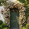 6pcs Simulation Green Plant Roses Vines Silk Fake Flowers Holiday Party Decor Pink Rose Vine Artificial Flower Hotel Decoration