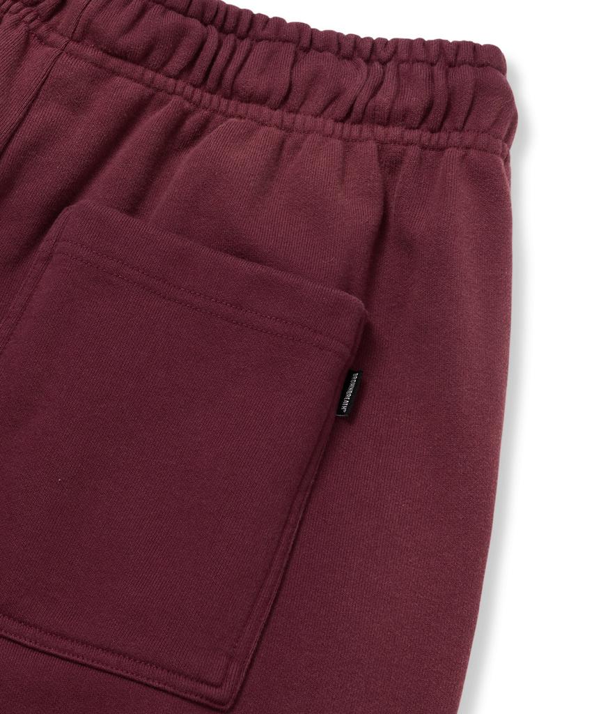 BROWNBREATH Tag Dirty Wide Sweat Pants - Burgundy