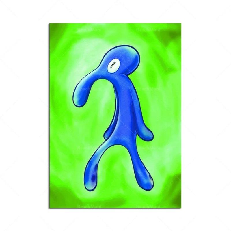 Galleria Fett und Brash Tintenfisch Kunst Leinwandgemälde Thaddäus Graffiti Druck Wandbild Nordische Wohnzimmerdekoration Poster P