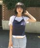 Selliteiljeu Halter Neck Layered T-Shirt Set_White