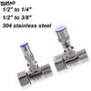 1 Set Oțel Inoxidabil 304 1/2" La 1/4"3/8" Conector Rapid pentru Conductă PE Comutator Valvă Unghiulară Piese Intrare Filtru Apă RO Teu Robinet cu Bilă