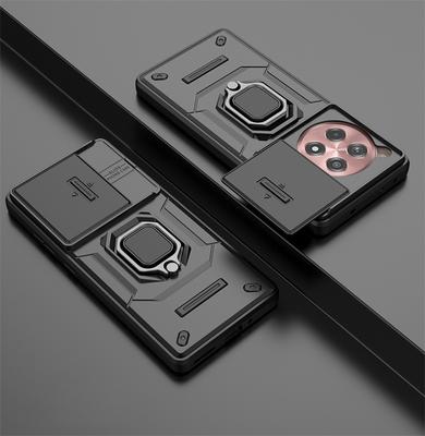 Pentru OnePlus 12R 5G Husa Slide Protectie Lentila Camera Telefon Capacul Spate pentru One Plus 12R 12 R OnePlus12R 5G Suport Inel Armor Funda