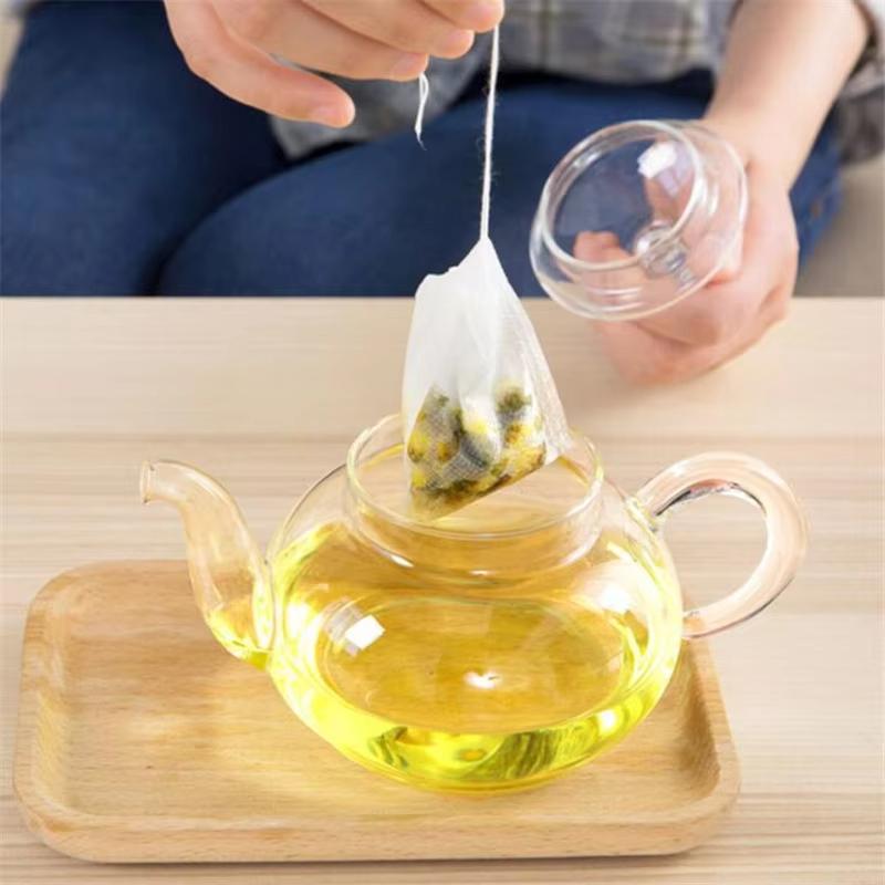 100/200pcs Disposable Tea Filter Bags Drawstring Style Empty Bags Non-Woven Sealing Teabags For Spice Coffee Tea Kitchen Tools