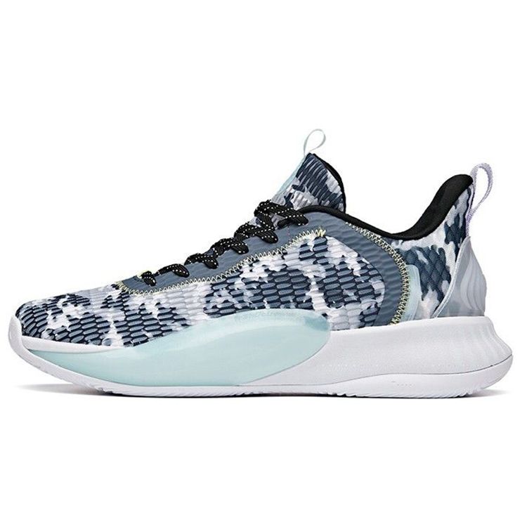 Anta Light Cavalry 6 Low Top Basketball Shoes Mens White Grey 112121605-3