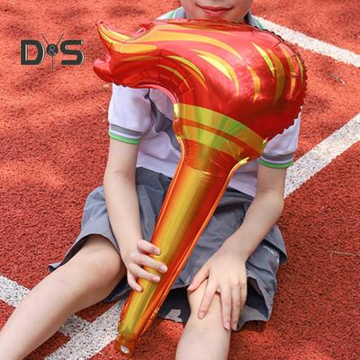 10/20/30 Pz Torcia Gonfiabile All'Ingrosso Decorazioni Finte Torcia Oggetto di Scena per Giochi Sportivi Bastoncino Palloncino Senza Fiamma per Festa Competizioni Sportive Eventi Forniture