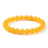 Sunset Glow Orange Blue Chalcedony Bracelet - Ethnic Style Beaded Hand Jewelry Women