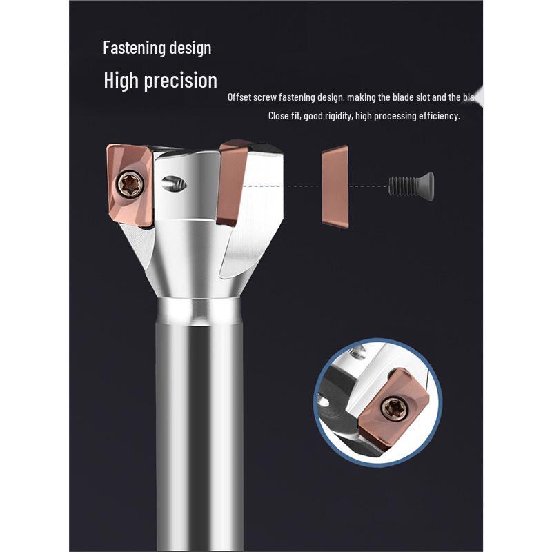 KM12 Right-Angle Milling Arbor with R0.8 Cutter Head, C20 Straight Shank, and C16 R5 Head for Turret Milling Machine