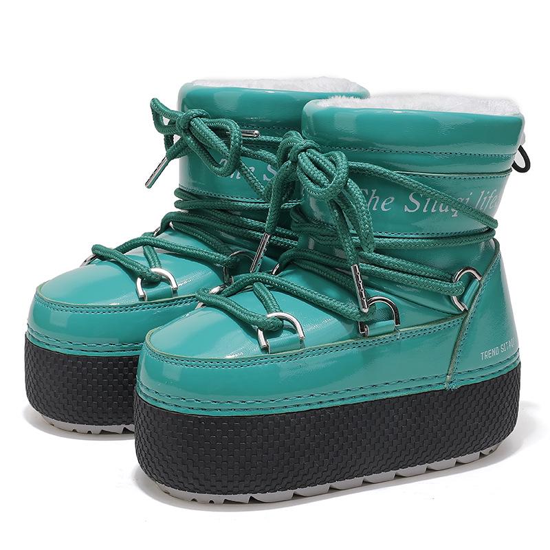 Parent-Child Satay Ski Boots: Warm, Non-Slip, Mid-Calf Winter Snow Boots