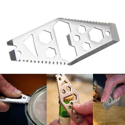 Neue 1pc Multifunktionswerkzeug EDC Öffner Schlüssel Edelstahl Schlüsselbund Outdoor Survival Camping Tasche