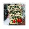 Vintage Metal Garden Tools Sign Wall Art Decor
