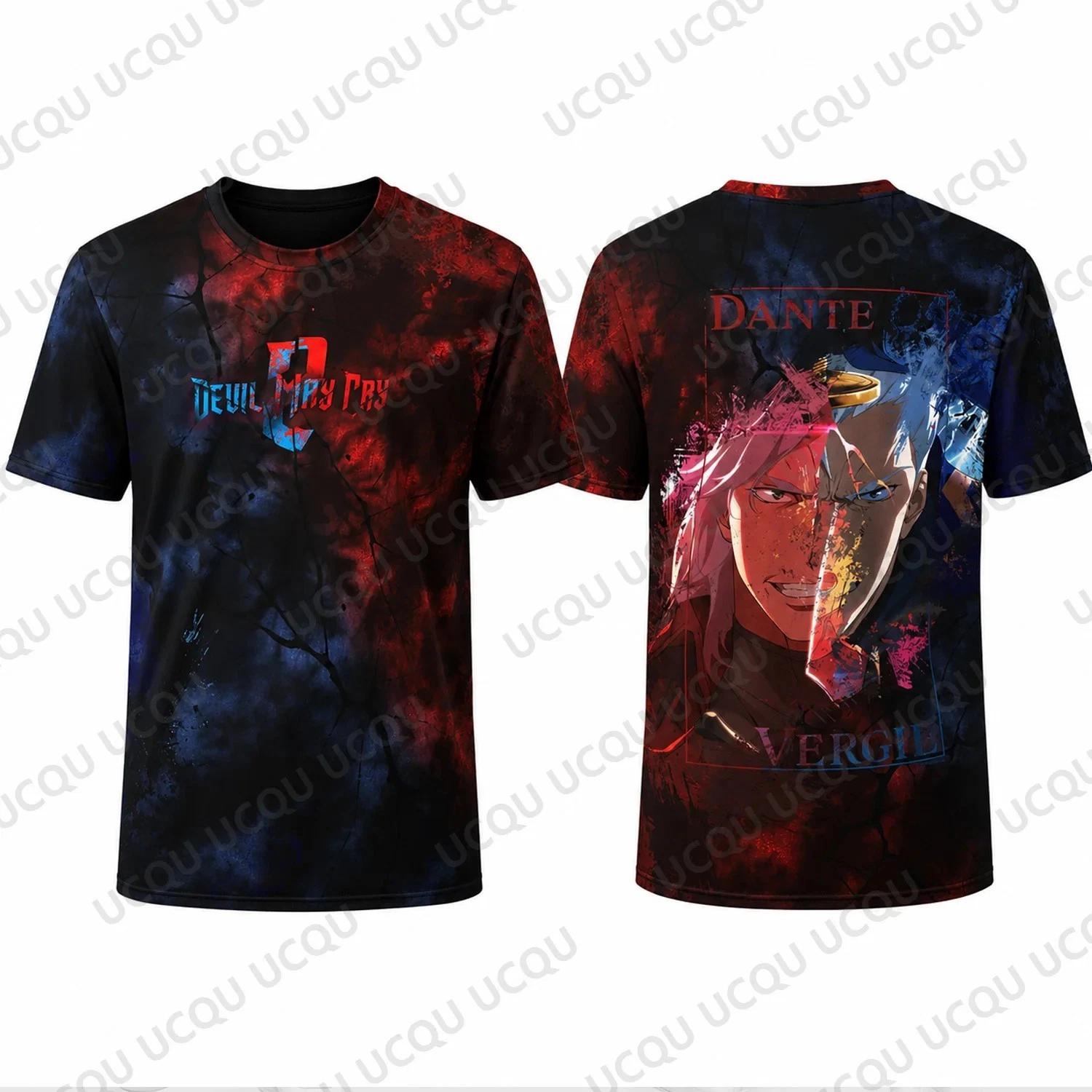 Devil May Cry 3D T-Shirt Graphic Print Unisex Polyester Breathable Tees XL