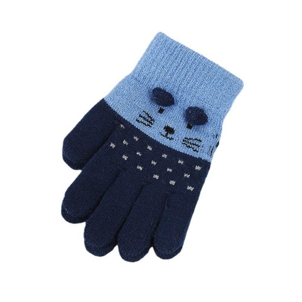 3- 10Years Old Fashion Warm Kids Winter Gloves Coldproof Candy Color Children Mittens Windproof Soft Knitted Gloves Toddler