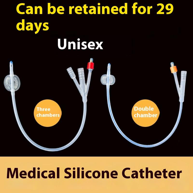 1Pc Disposable Silicone Foley Urinary Catheter 2-Way 3-Way Flushing Tube Medical Teaching Consumable For Urinary Care