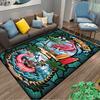 Summer Flamingo and Pirate Skeleton Tropical Cartoon Carpet Design Suitable for Use As an Anti-slip for Living Room Bedroom Sofas