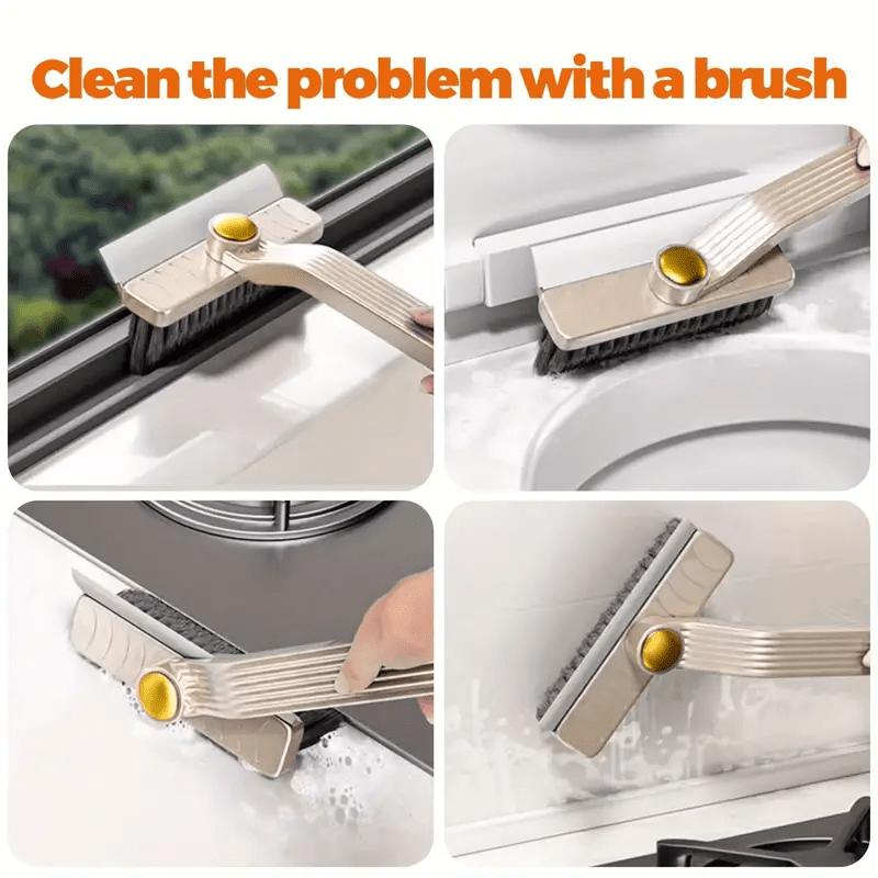 Multi-Purpose Tile Cleaning Brush, 360° Rotating Hard Bristle Scrubber for Bathroom & Kitchen Floors and Walls, for Bedroom,Car