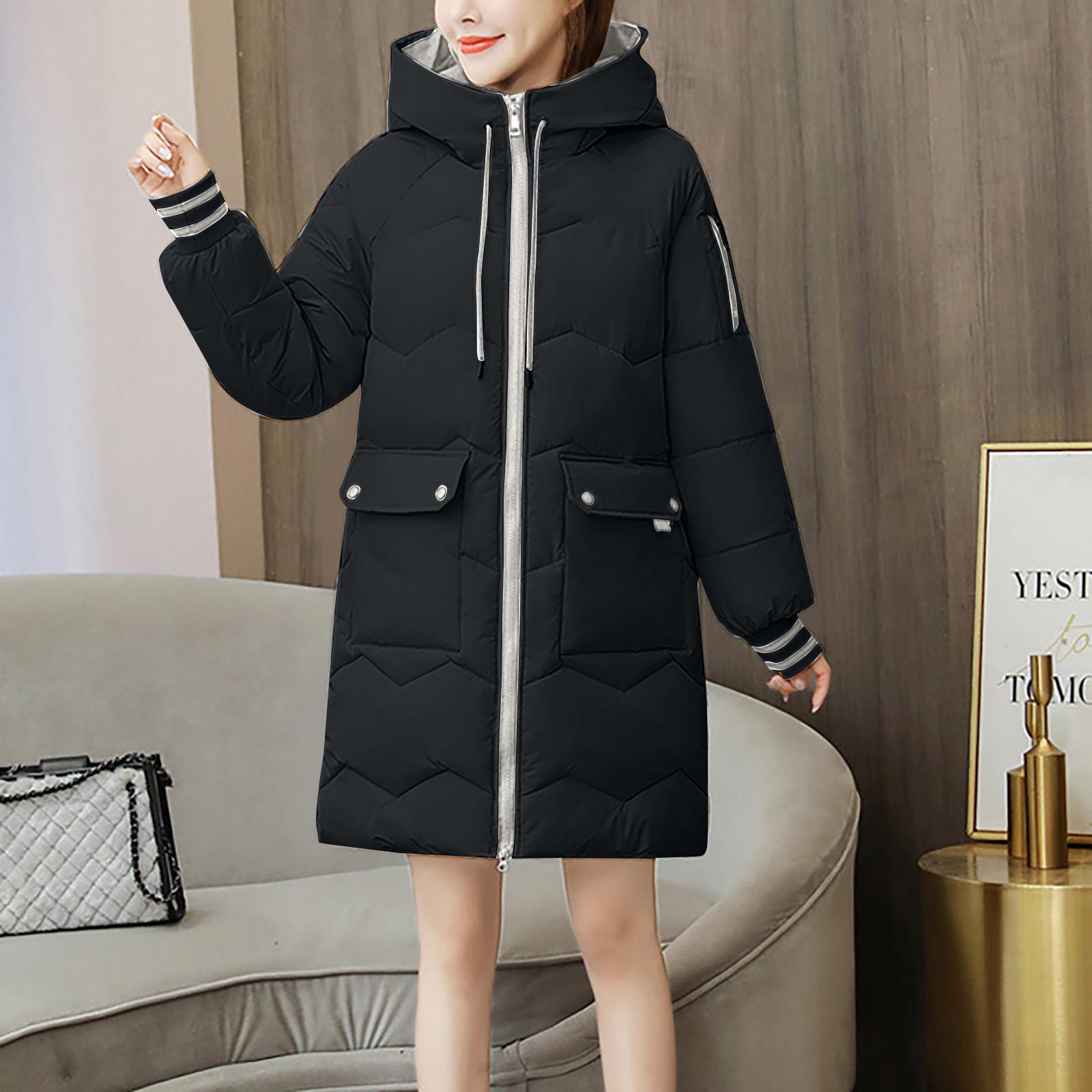 

Женское пальто в корейском стиле, тонкое, длиной выше колена, студенческое пальто средней длины, хлопковое XXL чёрный