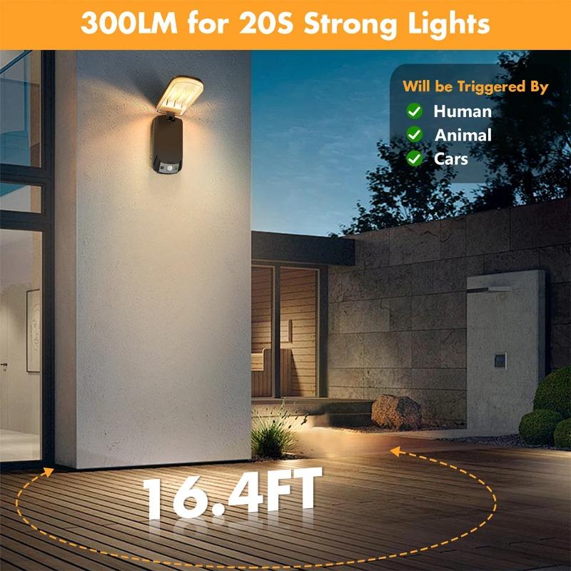 Foldable Solar Wall Light with Remote Control 3 Modes LED Solar Lamp IP65 Waterproof Outdoor Garden Wall Light