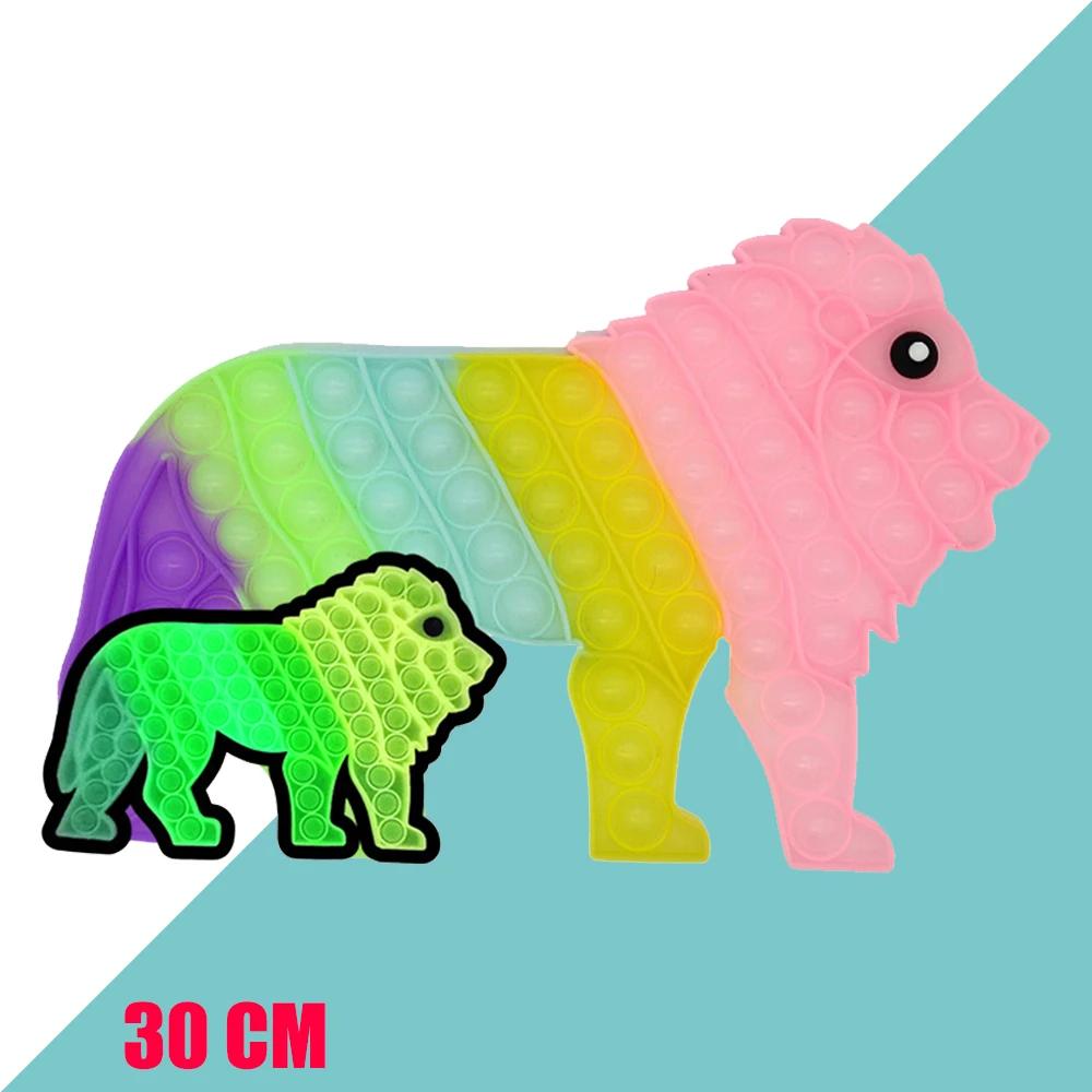 Non-Toxic Big Size 20Cm Rainbow Square Push Bubble Fidget Toys Children Adult Stress Relief Toy Antistress Squeeze Gift 20Cm 30Cm Xxl