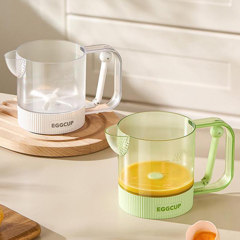 Salatdressing-Schüttelflasche Halbautomatische Rührbecher für die Küche Eieraufschläger Flüssigkeitsmischbecher Vinaigrette-Dressingflasche