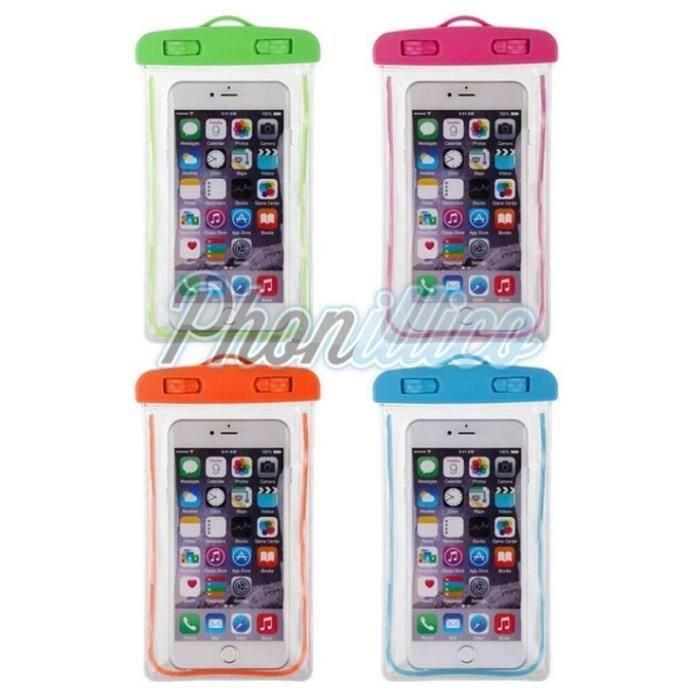 Sac Waterproof - PHONILLICO - Compatible LG - Bleu - 21 cm x 11 cm - Modèles multiples