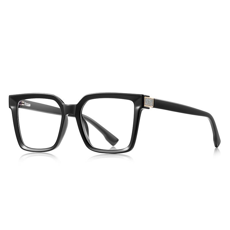 

New Bling TR90 Anti Blue Light Reading Glasses Fashion Big Frame Spring hinge Presbyopia Eyeglasses Woman Optical Glasses Original Lenses
