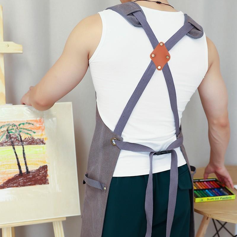 Cotton Canvas Summer Waterproof Apron Restaurant Store Kitchen Home Gardening Commercial Apron Apron