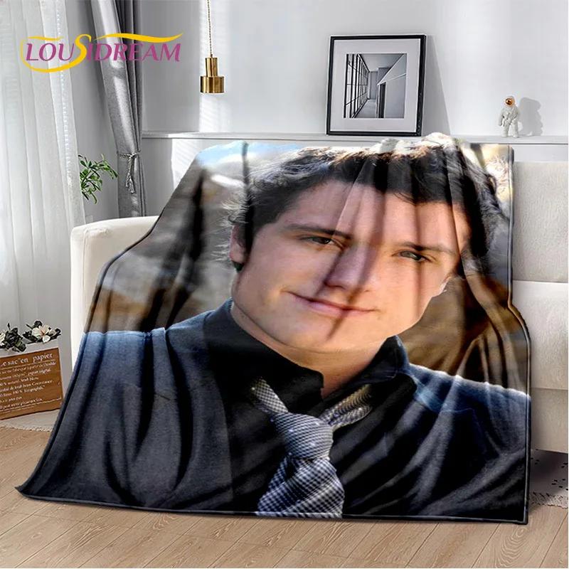 3D Josh Hutcherson Handsome Star Soft Flannel Blankets,Throw Blanket Comfortable Blanket for Picnic Beds Home Bedroom Cover Kids