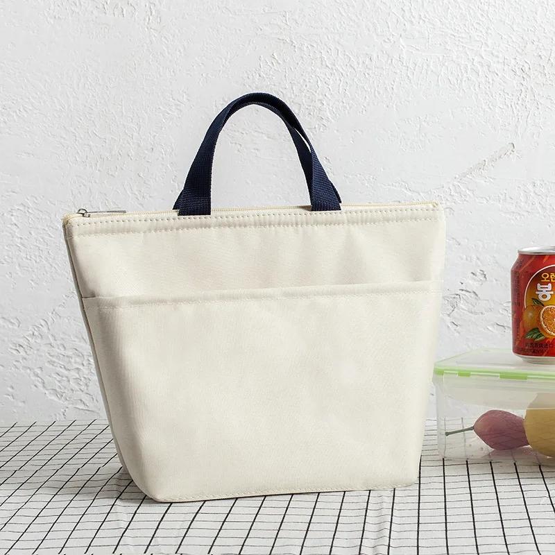 1pcs Waterproof Handheld Lunch Bag Oxford Fabric Picnic Tote Portable Food Storage Bag for Office Lunches Outdoor Picnic Meals