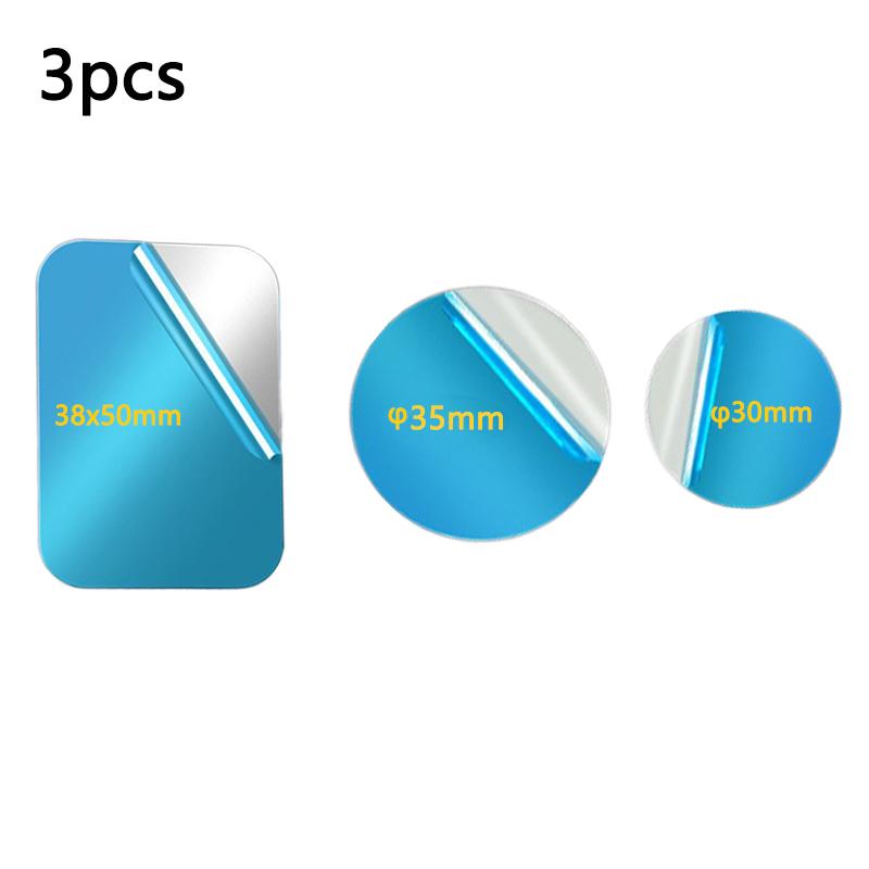 3/5/10pcs Black/Silvery Magnetic Metal Plate For Car Phone Holder Universal Iron Sheet Disk Sticker Mobile Phone Magnet Stand