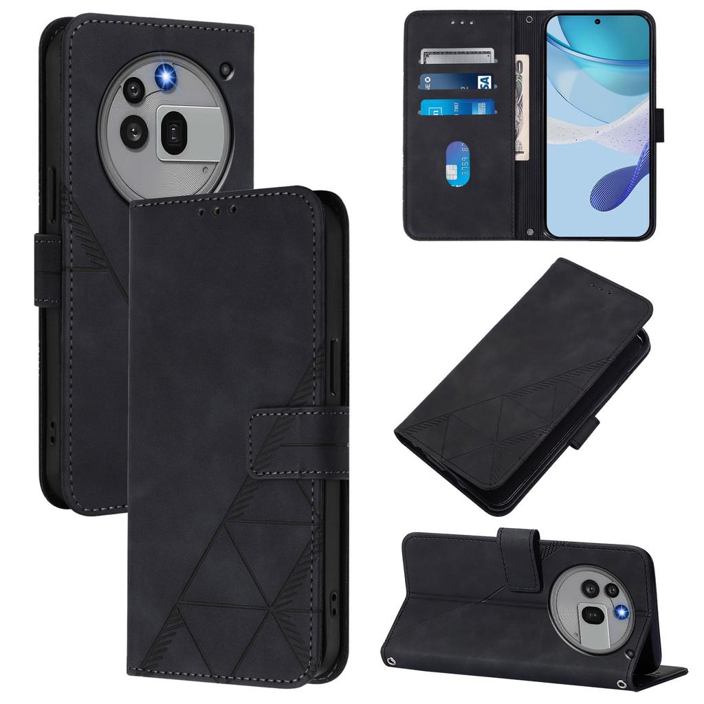 For Nothing Phone (3a) Pro Leather Case with Hand Strap Wallet Stand Phone Cover