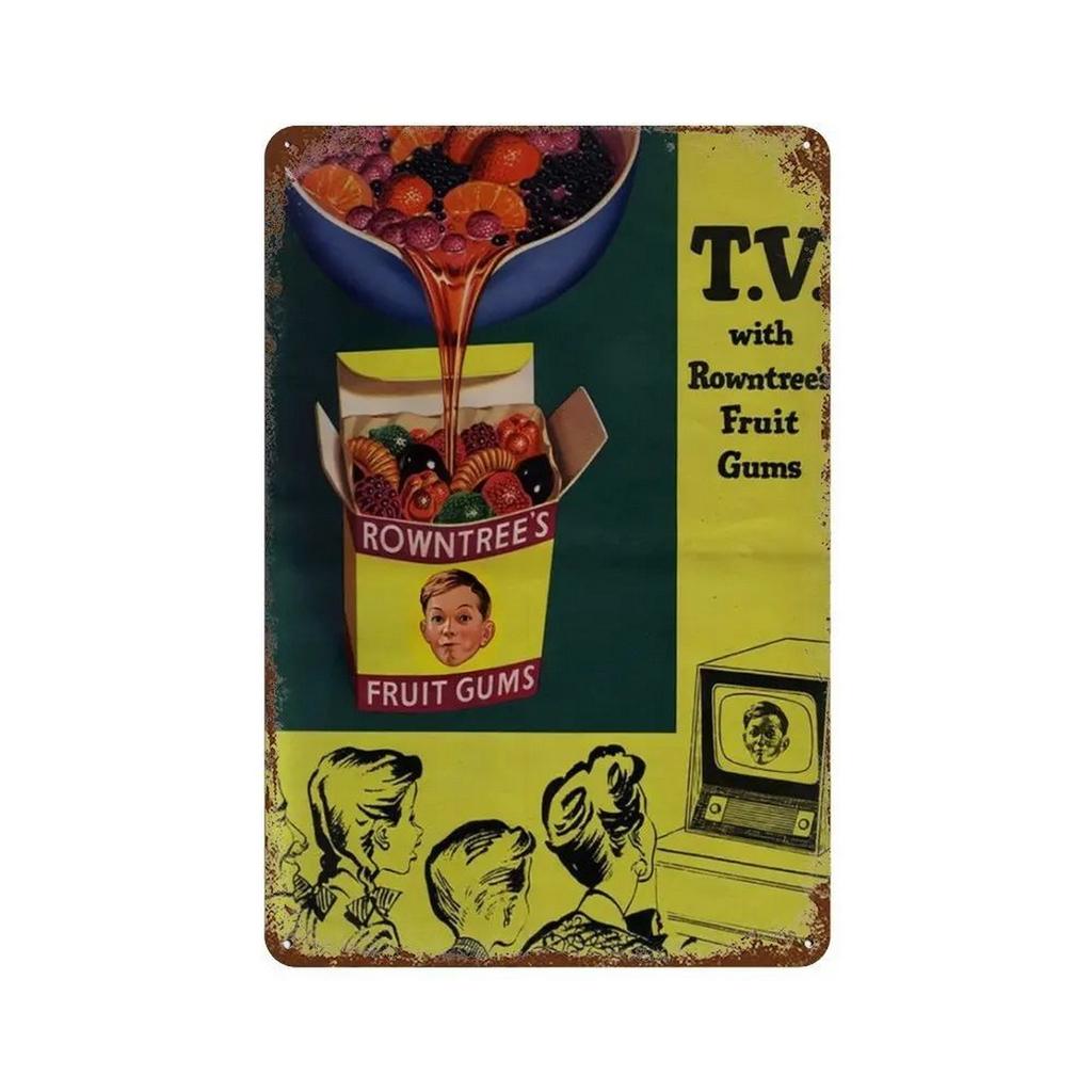 Candies Cookies Metal Tin Signs Wall Decoration Plaque Vintage Art Poster Iron Painting for Man Cave Home Cafe Garden Club Bar