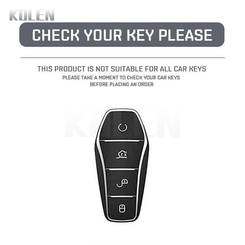 New Tpu Car Remote Key Case Cover Shell Fob For Byd Qin Plusdmi Atto 3 Han Ev Dolphin 4 Buttons Key Protector Holder Accessories
