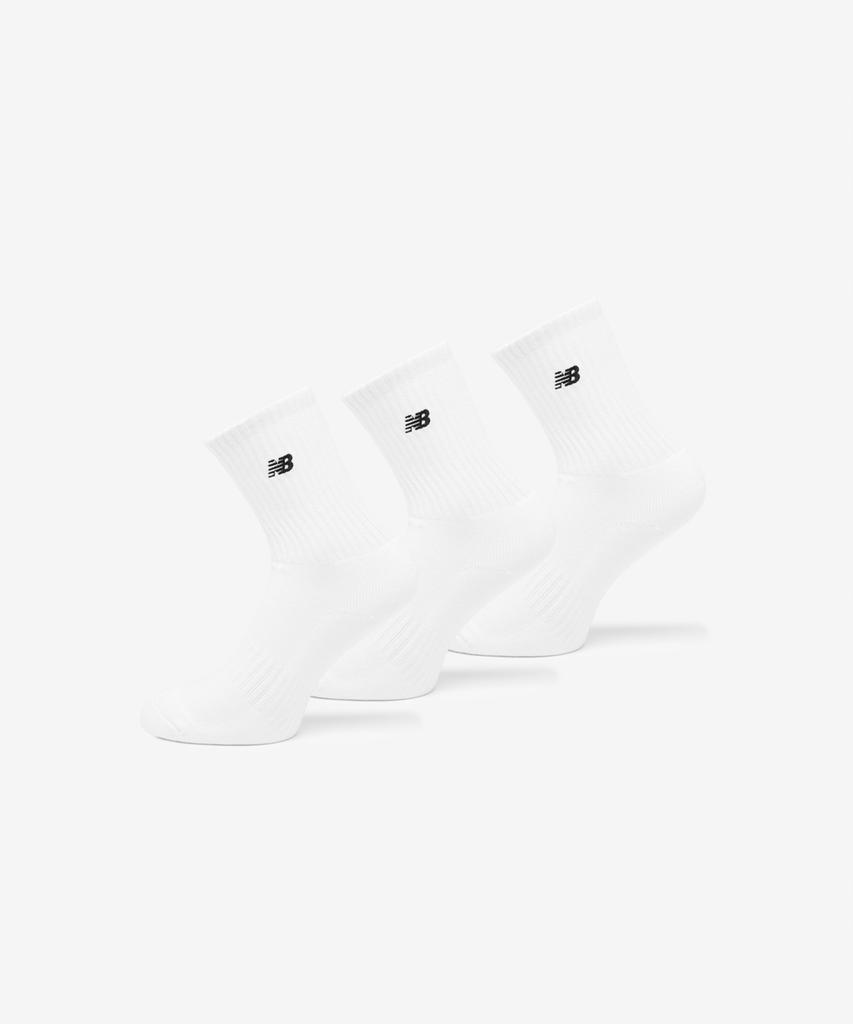 Nyuballanseu Nbgegf1103 / Half-Pile Embroidered Crew Socks 3-Pack (White)
