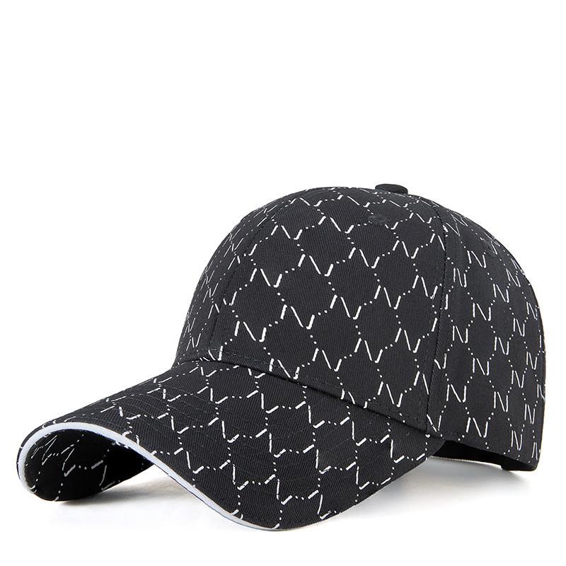 Berretto da Baseball in Cotone da Donna con Design a Lettera Ricamata Protezione Solare Estiva