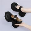 Mary Jane Small Leather Shoes Versatile Muffin New Platform Cm Loafers Thick Heel Light Mouth British Style Single Shoes Women's Shoes
